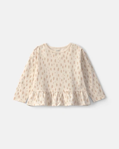 Toddler Girl Long Sleeve Printed Top – Multi