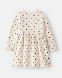 Toddler Girl Holly Knit Dress - Cream