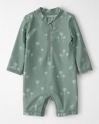 Baby Boy Recycled Long-Sleeve Romper Palm Tree Print