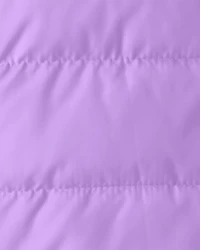 Girls Midweight Packable Puffer - Purple
