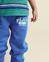 Toddler Boy 'Play' French Terry Joggers - Blue