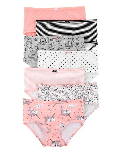 Girls 7-Pack Unicorn Stretch Cotton Undies