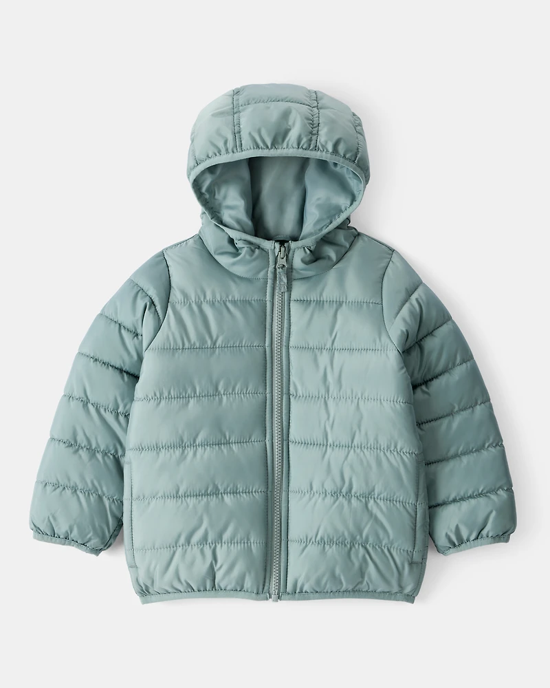 Toddler Hooded Puffer Jacket - Green