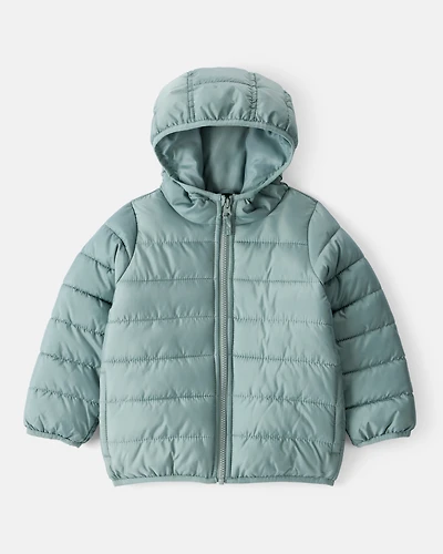 Toddler Hooded Puffer Jacket - Green