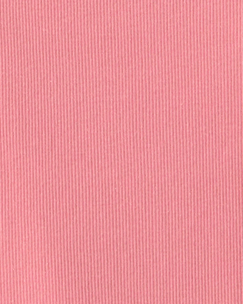 Girls Gingham Bow-Sleeve Tank Top - Pink