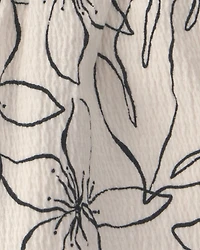 Toddler Girl Floral Crinkle Shorts - Cream