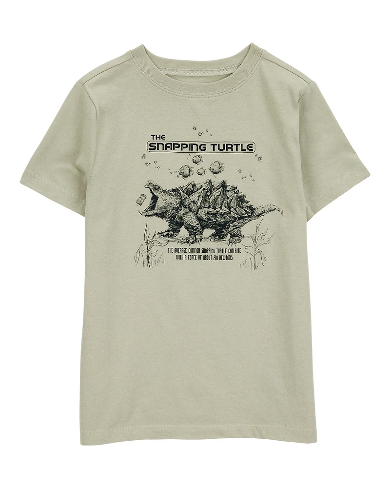 Boys Turtle Short-Sleeve Graphic Tee - Grey