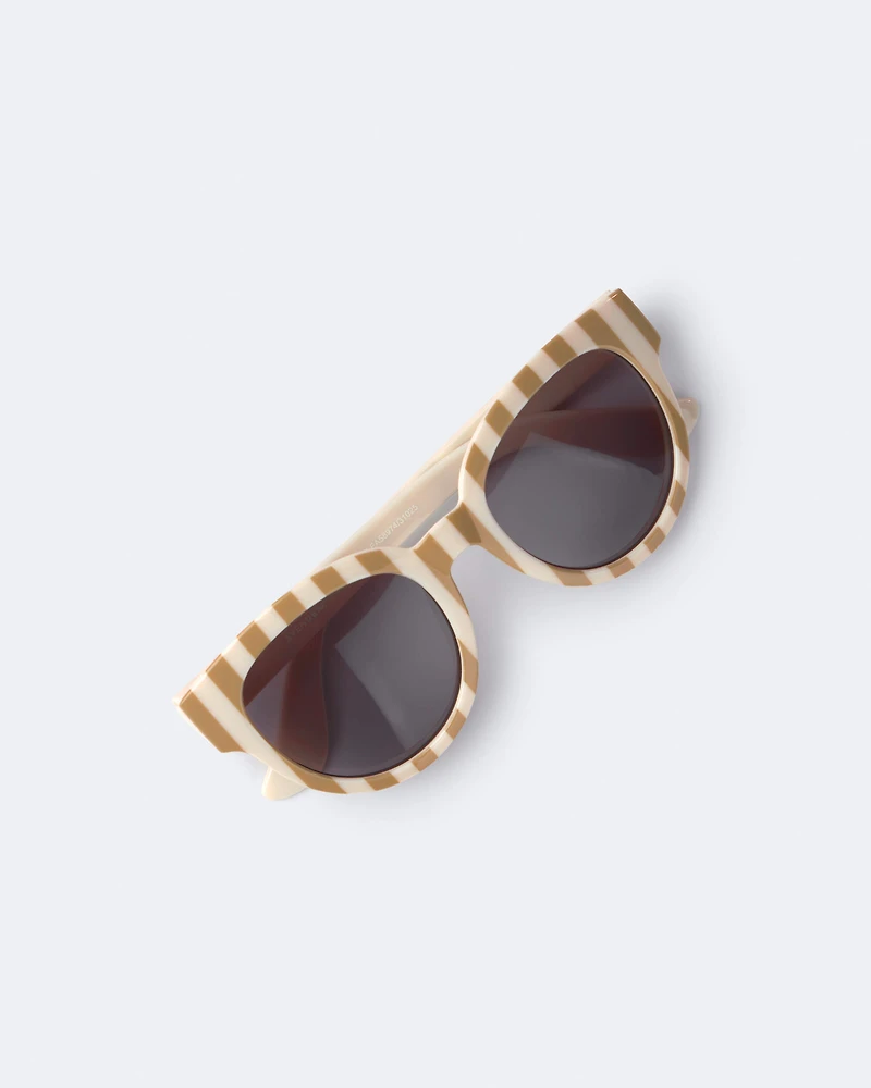 Toddler Stripe Sunglasses - Cream/Beige