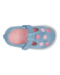 Baby Every Step® First Walker Floral Denim Sneakers - Blue