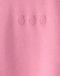 Toddler Girl Strawberry French Terry Pullover Sweatshirt - Pink
