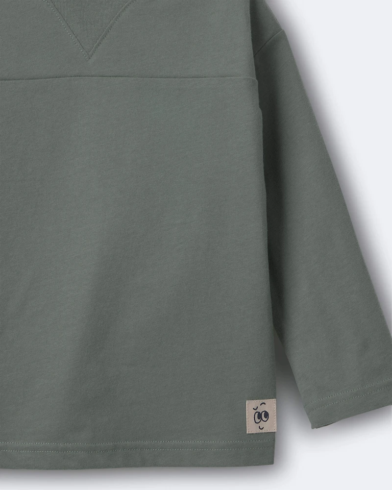 Toddler Boy Chillin' Long-Sleeve Graphic Tee - Olive