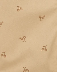 Baby Button-Front Romper - Tan