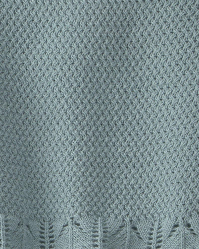 Baby Girl 2-Piece Organic Cotton  Knit Top & Short Set