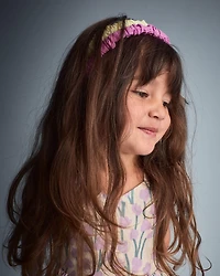 Toddler Girl 3-Pack Headbands - Dark Grey/Yellow/Purple