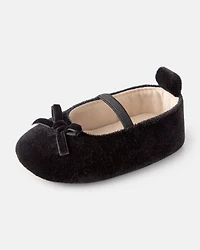 Baby Girl Bow Mary Jane Dress Shoes - Black