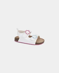 Toddler Girl Flower Sandals - White
