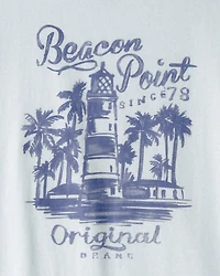 Kids Lighthouse Graphic Tee - Blue