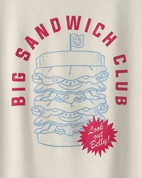Boys 'Big Sandwhich Club' Graphic Tee - Ivory