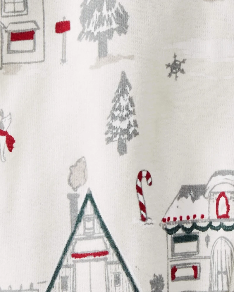 Baby Organic Cotton Sleep & Play pyjamas Winter Village
