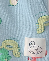 Toddler Boy Pool Floatie Pull-On Shorts - Blue