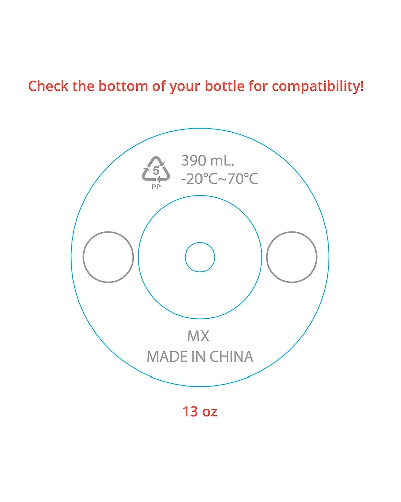 2-pack Zoo Straw Bottle - Extra Straws