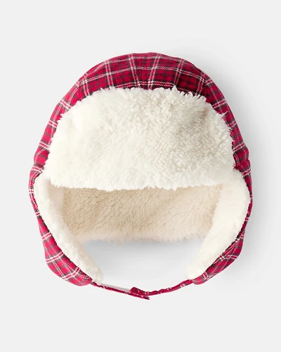 Toddler Boy Plaid Trapper Hat