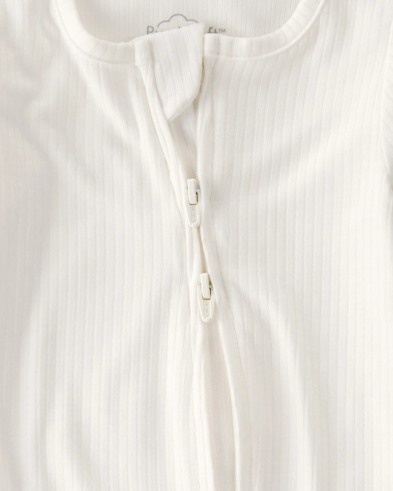 Baby 2-Way Zip PurelySoft Sleeper - Cream