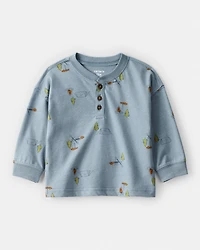 Baby Boy Camping Long-Sleeve Tee - Blue