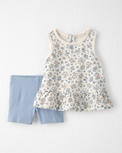 Baby Girl 2-Piece Set Made with Organic Cotton Spring Bloom