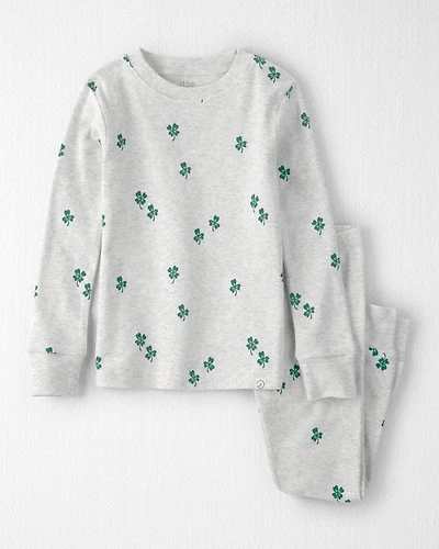 Toddler Organic Cotton Pyjamas Lucky Clovers Print