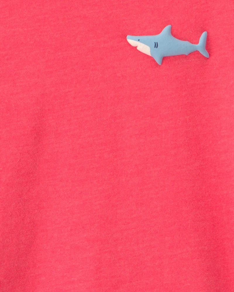 Baby Boy Shark Graphic Tee - Orange