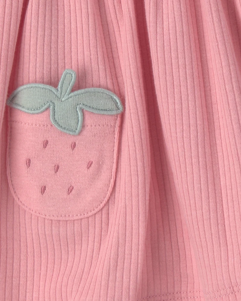 Baby Girl 2-Pack Strawberry Short-Sleeve Dresses - Pink