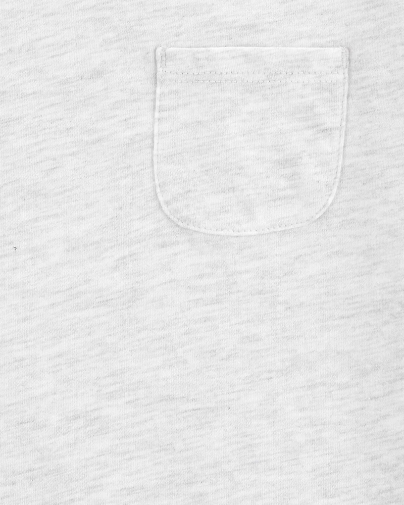 Kid Solid Short-Sleeve Fashion Top - Grey