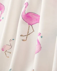 Baby Girl 2-Pack Flamingo PurelySoft Short-Sleeve Romper - Pink/Ivory