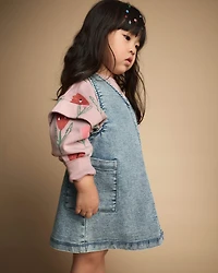 Toddler Girl Otter Pocket Jumper Avenue Wash - Blue