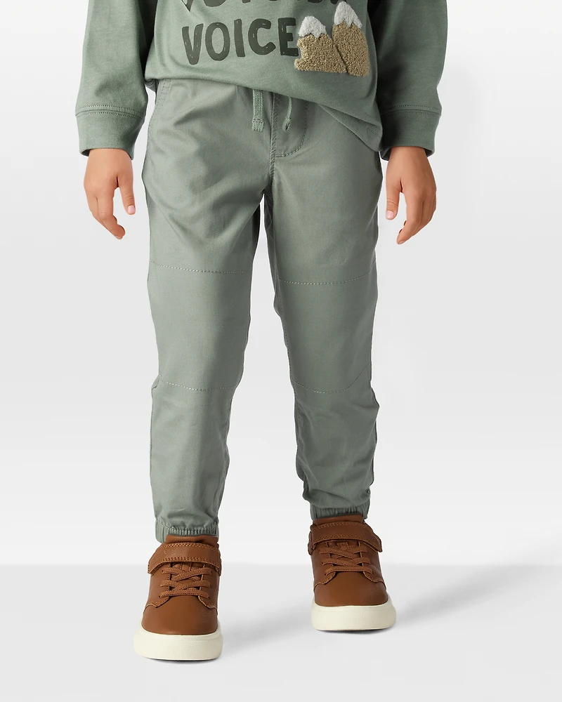 Toddler Boy Cotton Pull-On Fashion Pants - Green
