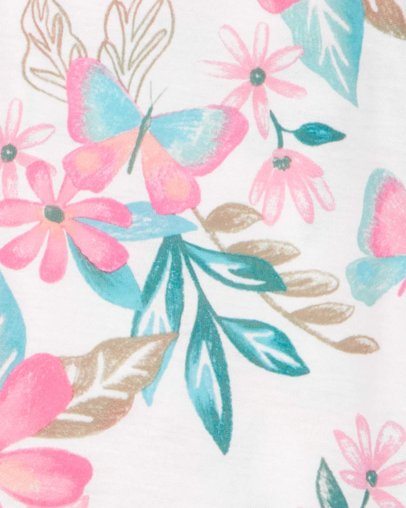 Girls 2-Pack Ice Cream Floral Nightgowns - Pink