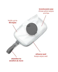 Grab & Go Snug Seal Wipes Case - Grey