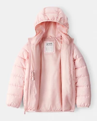 Kid Hooded Puffer Jacket - Pink