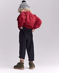 Toddler Boy Corduroy Pocket Pant - Black