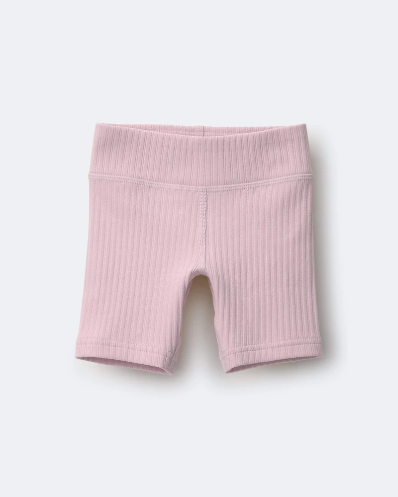 Toddler Girl Brooklyn Bike Shorts - Rose