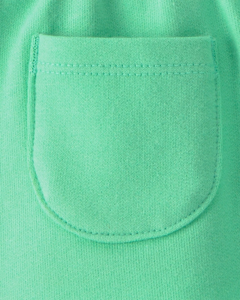 Baby Girl 2-Piece Fish Ruffle Top & Short Set - Green/White