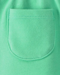 Baby Girl 2-Piece Fish Ruffle Top & Short Set - Green/White