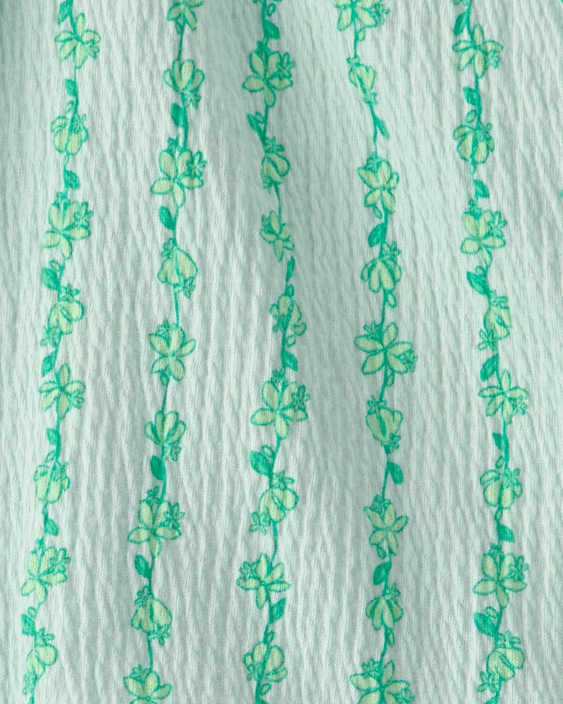 Toddler Girl 2-Piece Vine Top & Skort Set - Green