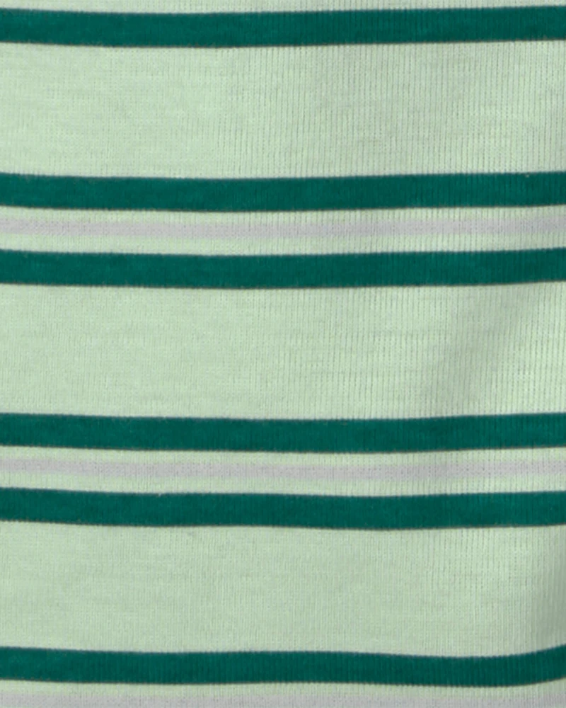 Boys Soccer 100% Cotton Short-Sleeve Snug Fit 4-Piece pyjama Set - Green/Grey