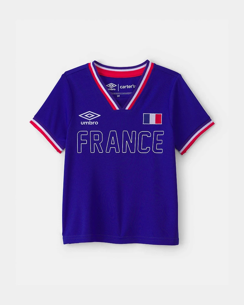 Toddler 2-Piece Umbro France Soccer Jersey & Short Set - Blue/Red/White
