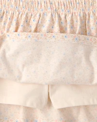 Toddler Girl 2-Piece Floral French Terry Top & Skort Set - Cream