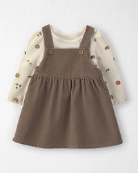 Baby Girl 2-Piece Organic Cotton Corduroy Jumper Set