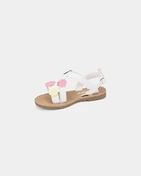 Toddler Girl Flower Sandals - White