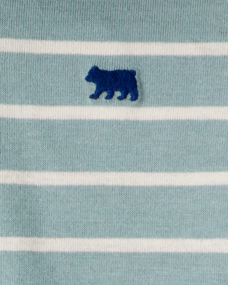 Baby 2-Piece Striped Hooded Bodysuit Pant Set